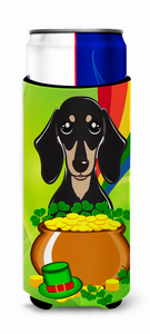 Dog St. Patrick's Day Design Ultra Hugger for slim cans - 638508201867