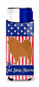 USA Patriotic Dog Ultra Hugger for slim cans - 638508495396