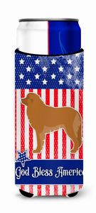 USA Patriotic Dog Ultra Hugger for slim cans - 638508495464