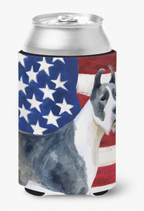 Patriotic With Dog Can or Bottle Hugger - 652259203796