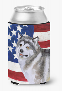 Patriotic With Dog Can or Bottle Hugger - 652259203741
