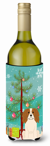 Merry Christmas Tree with Dog Wine Bottle Hugger - 638508539823