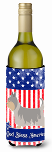 American Flag and Dog Wine Bottle Hugger - 638508986764