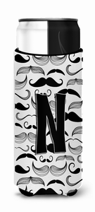 Letter Moustache Initial Ultra Hugger for slim cans - 638508023087
