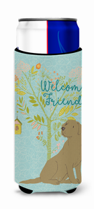 Welcome Friends with Dog Ultra Hugger for slim cans - 652259201631