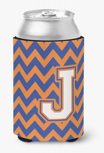 Monogram Letter Chevron Can or Bottle Hugger - 638508277152