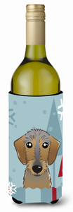 Winter Holiday Dog Design Wine Bottle Hugger - 638508124425