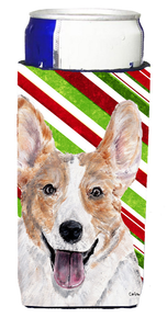 Candy Cane Christmas Design with Dog Ultra Hugger for slim cans - 615872843992