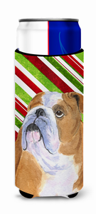Candy Cane Christmas Design with Dog Ultra Hugger for slim cans - 615872746989