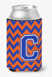 Monogram Letter Chevron Can or Bottle Hugger - 638508273284