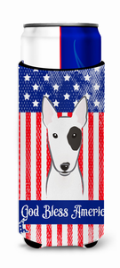 American Flag and Dog Ultra Hugger for slim cans - 638508203663