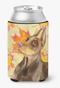 Dog With Fall Design Can or Bottle Hugger - 652259207060