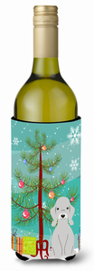 Merry Christmas Tree with Dog Wine Bottle Hugger - 638508540140