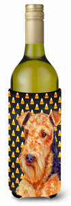 Candy Corn Halloween Design with Dog Wine Bottle Hugger - 615872699896
