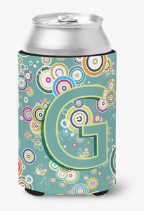 Monogram Letter Circle Circle Alphabet Can or Bottle Hugger - 615872971374