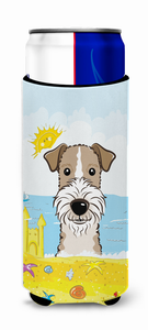 Dog Summer Beach Ultra Hugger for slim cans - 638508203427