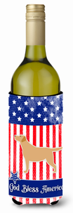 American Flag and Dog Wine Bottle Hugger - 638508496850