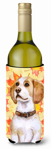Dog with Fall Design Wine Bottle Hugger - 652259175116
