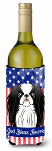 American Flag and Dog Wine Bottle Hugger - 638508210074