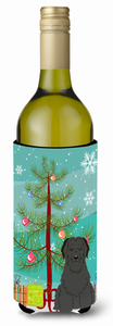 Merry Christmas Tree with Dog Wine Bottle Hugger - 638508540058