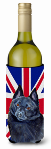 Dog with English Union Jack British Flag Wine Bottle Hugger - 615872827343
