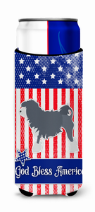 USA Patriotic Dog Ultra Hugger for slim cans - 638508495235
