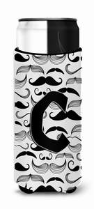 Letter Moustache Initial Ultra Hugger for slim cans - 638508022974