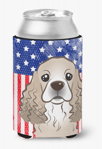 American Flag and Dog Can or Bottle Hugger - 638508242648