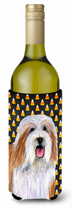 Candy Corn Halloween Design with Dog Wine Bottle Hugger - 615872699841