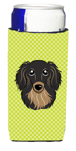 Checkerboard Design with Dog Ultra Hugger for slim cans - 615872916009