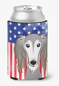 American Flag and Dog Can or Bottle Hugger - 638508242778