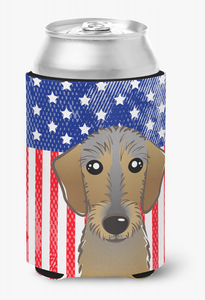 American Flag and Dog Can or Bottle Hugger - 638508242815