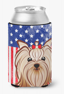 American Flag and Dog Can or Bottle Hugger - 638508242525