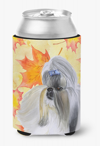 Dog With Fall Design Can or Bottle Hugger - 652259206636