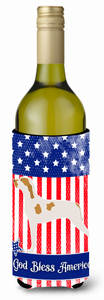 American Flag and Dog Wine Bottle Hugger - 638508986412