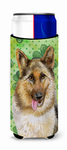 Dog with St Patrick's Design Ultra Hugger for slim cans - 652259167838