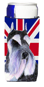 English Union Jack British Flag Design with Dog Ultra Hugger for slim cans - 615872831333