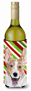 Candy Cane Christmas Design with Dog Wine Bottle Hugger - 615872845910