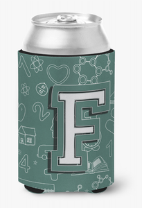 Monogram Letter Back to School Can or Bottle Hugger - 615872970063