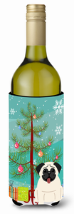 Merry Christmas Tree with Dog Wine Bottle Hugger - 638508539281