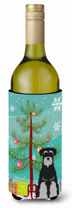 Merry Christmas Tree with Dog Wine Bottle Hugger - 638508539588