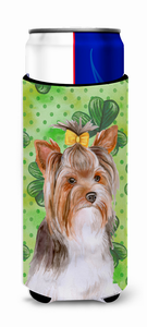 Dog with St Patrick's Design Ultra Hugger for slim cans - 652259168521