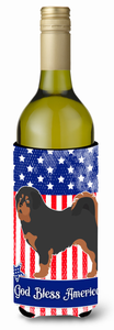 American Flag and Dog Wine Bottle Hugger - 638508986955