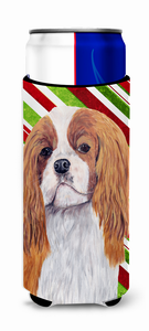 Candy Cane Christmas Design with Dog Ultra Hugger for slim cans - 615872739301