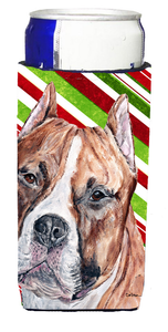Candy Cane Christmas Design with Dog Ultra Hugger for slim cans - 615872844074