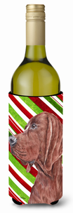 Candy Cane Christmas Design with Dog Wine Bottle Hugger - 615872846023