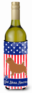 American Flag and Dog Wine Bottle Hugger - 638508496973