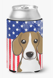American Flag and Dog Can or Bottle Hugger - 638508242877