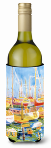 Boats at the Harbour Wine Bottle Hugger - 615872694877