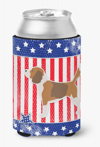 USA Patriotic Dog Design Can or Bottle Hugger - 638508503930